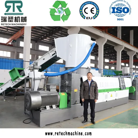 Plástico PE/PP/HDPE/LDPE/LLDPE/filme BOPP/saco/saco tecido/não tecido/fibra/planta de granulação/linha de granulação/reciclagem de aglomeração/máquina de pelotização compacta