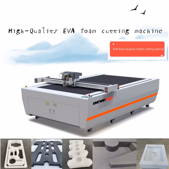 Máquina de corte CNC com faca digital para corte de esponja PE EPE EVA XLPE PVC PU caixa de espuma inserções de forro de embalagem de papelão